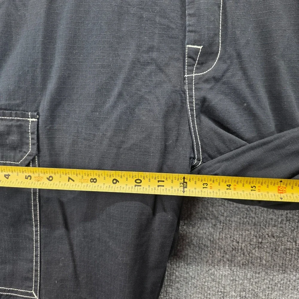 True Religion Mens Black Ripstop Contrast Stitch Cargo Pants Size 33 Utility